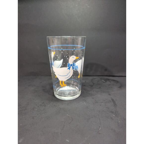Morning Star Country Goose‎ Ducks Glass Jar, Vintage 5" Tumbler, Drinking Glass - Picture 2 of 9